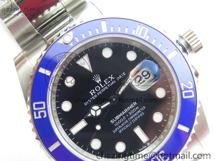 LB Dial EWF SS Bracelet Black A3235 Submariner on 41mm 126619 Ceramic Blue 0421